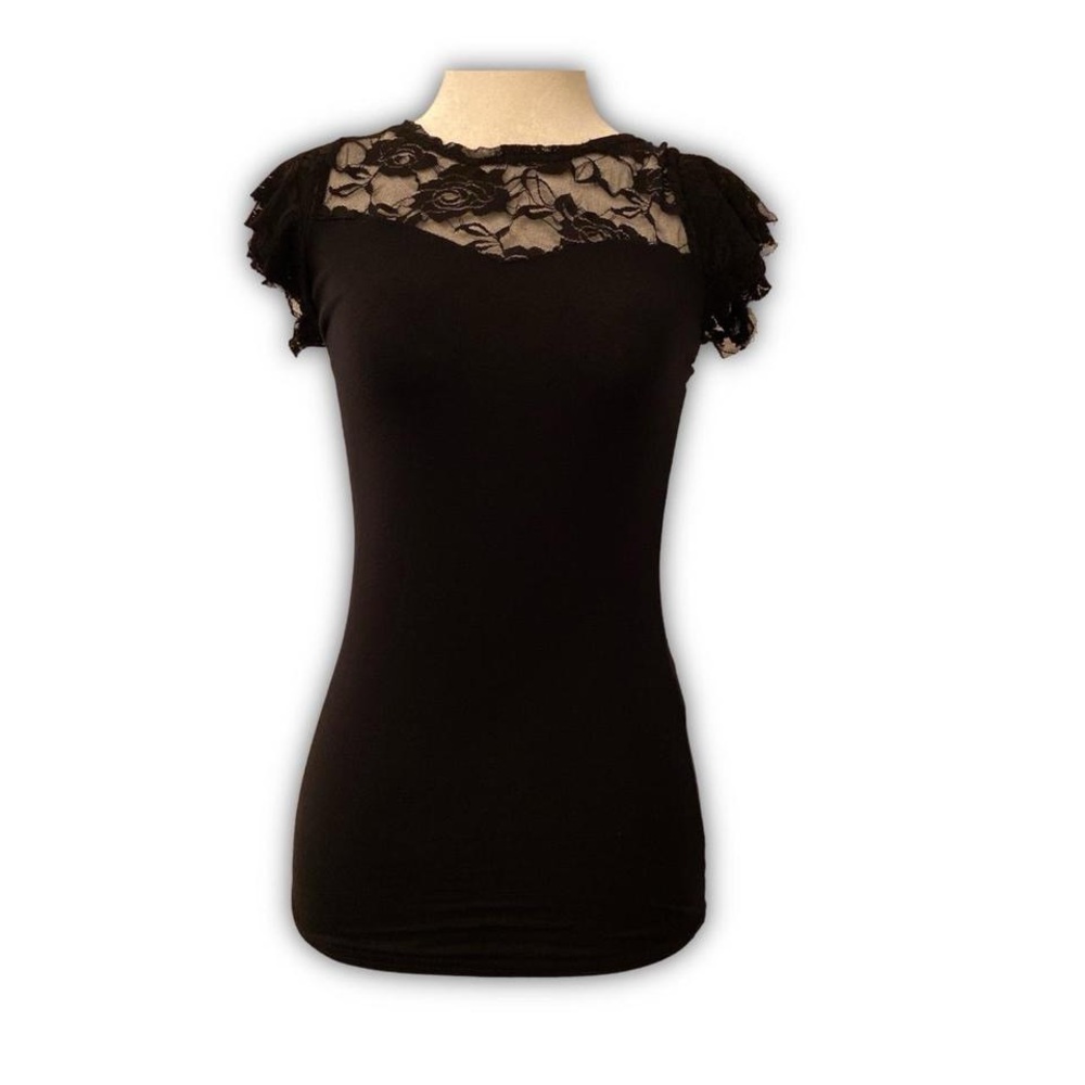 Romantic Goth Lace Milkmaid Top